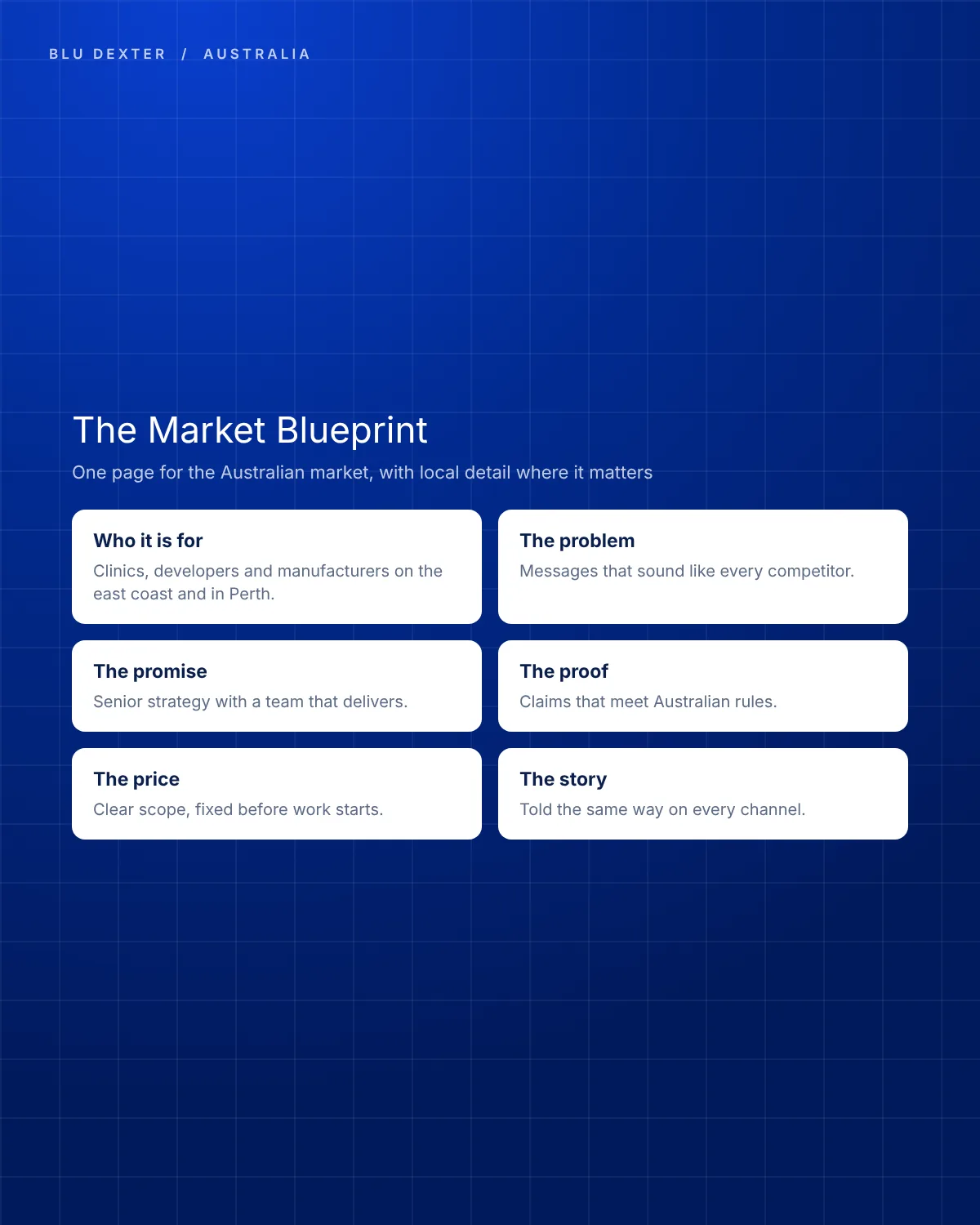 Step 3, Strategy: The market blueprint for Australia