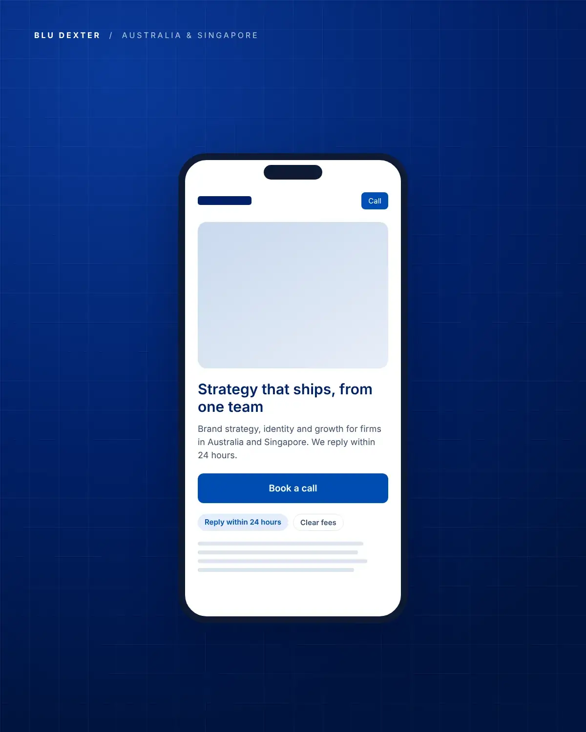 Step 5, Launch: Mobile landing page