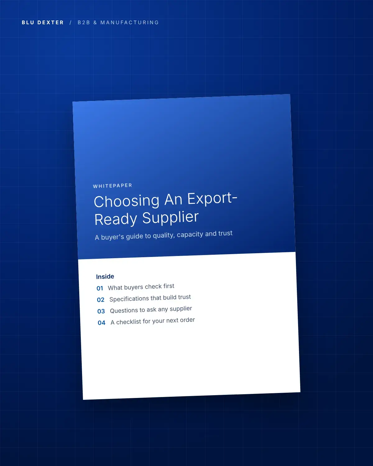 Step 3, Buyer's Guide: Buyer's guide whitepaper