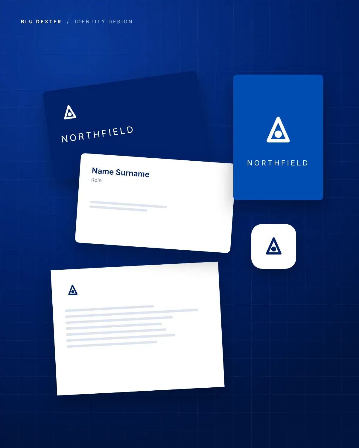Step 4, Rollout: Brand identity on cards, signage, letterhead and app icon