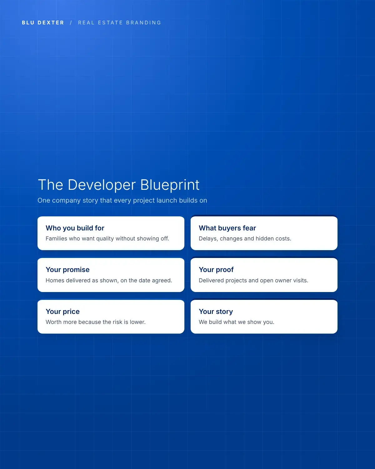 Step 3, Company Story: Developer brand blueprint