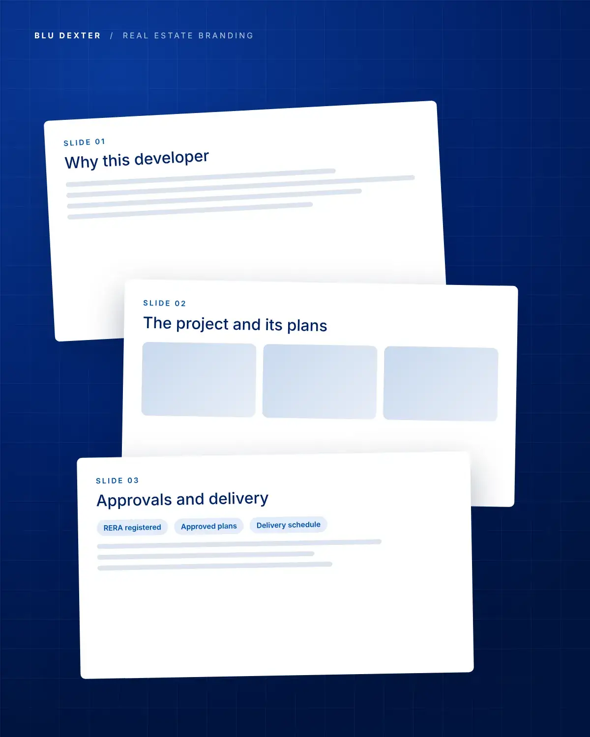 Step 5, Sales Tools: Sales deck slides for a project