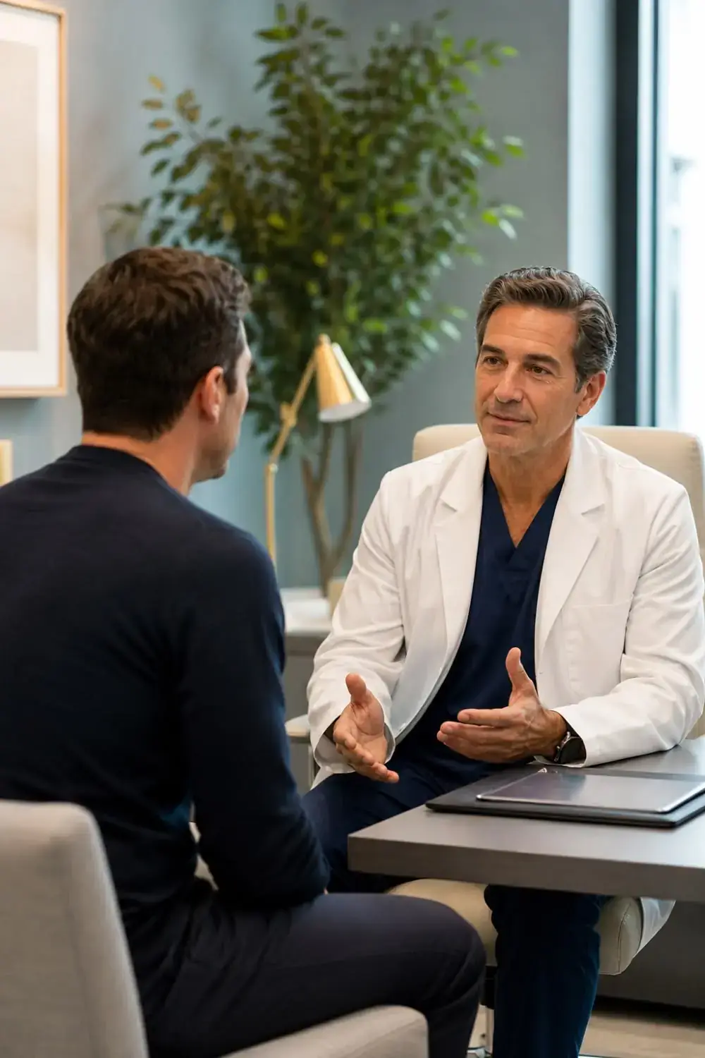 Doctor explaining treatment options to a patient