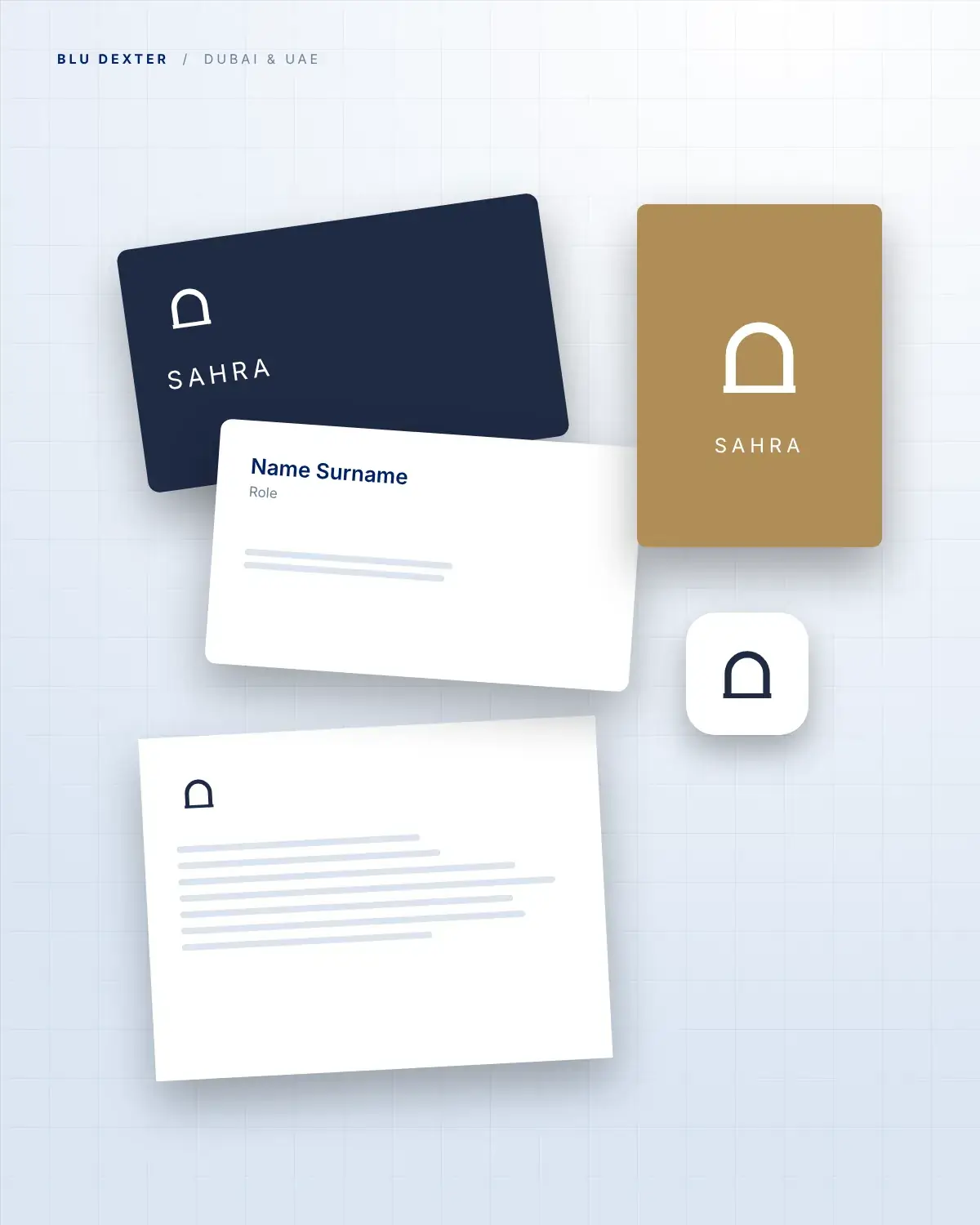 Step 4, Identity: Brand identity on cards, signage and letterhead