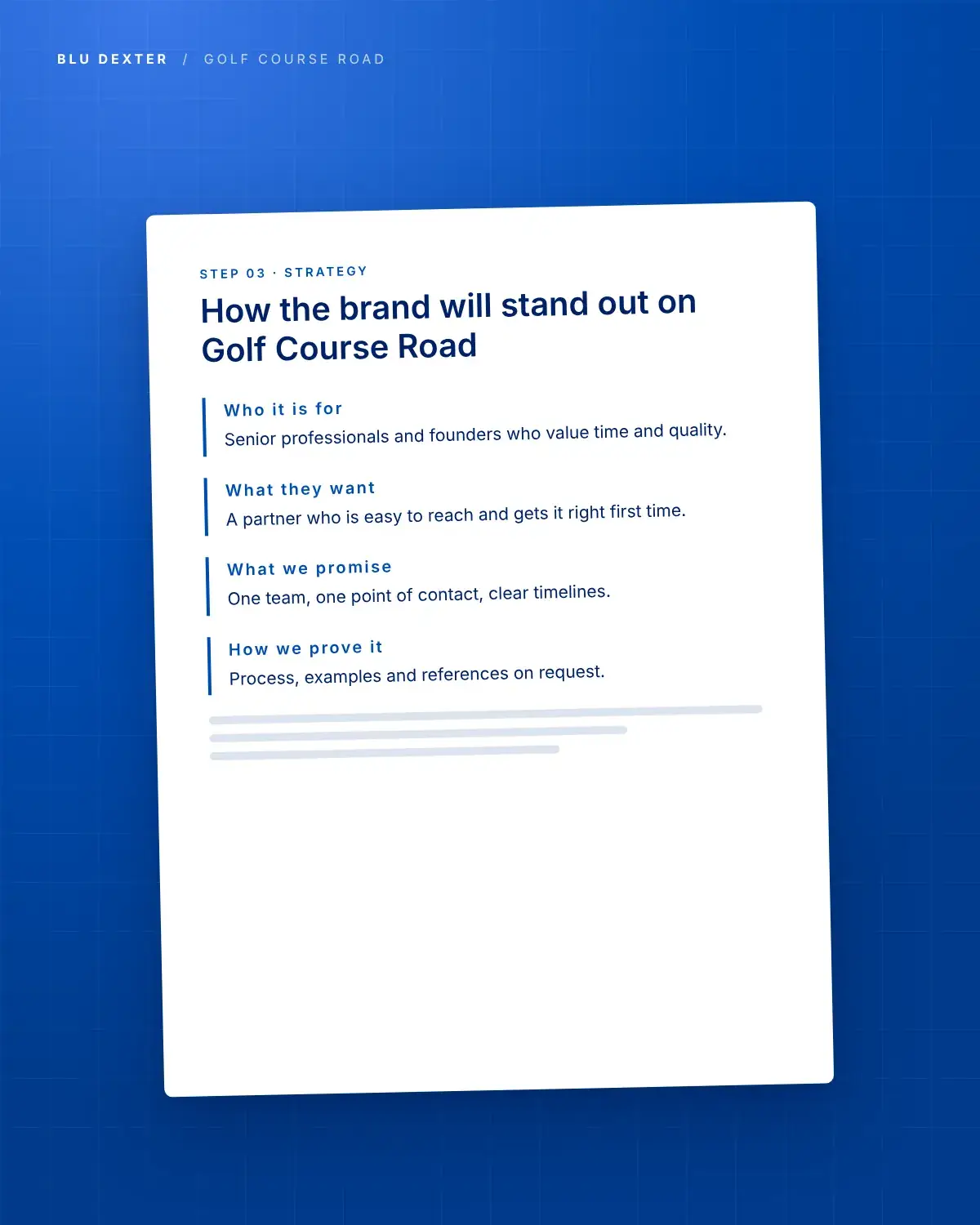 Step 3, Strategy: Strategy brief