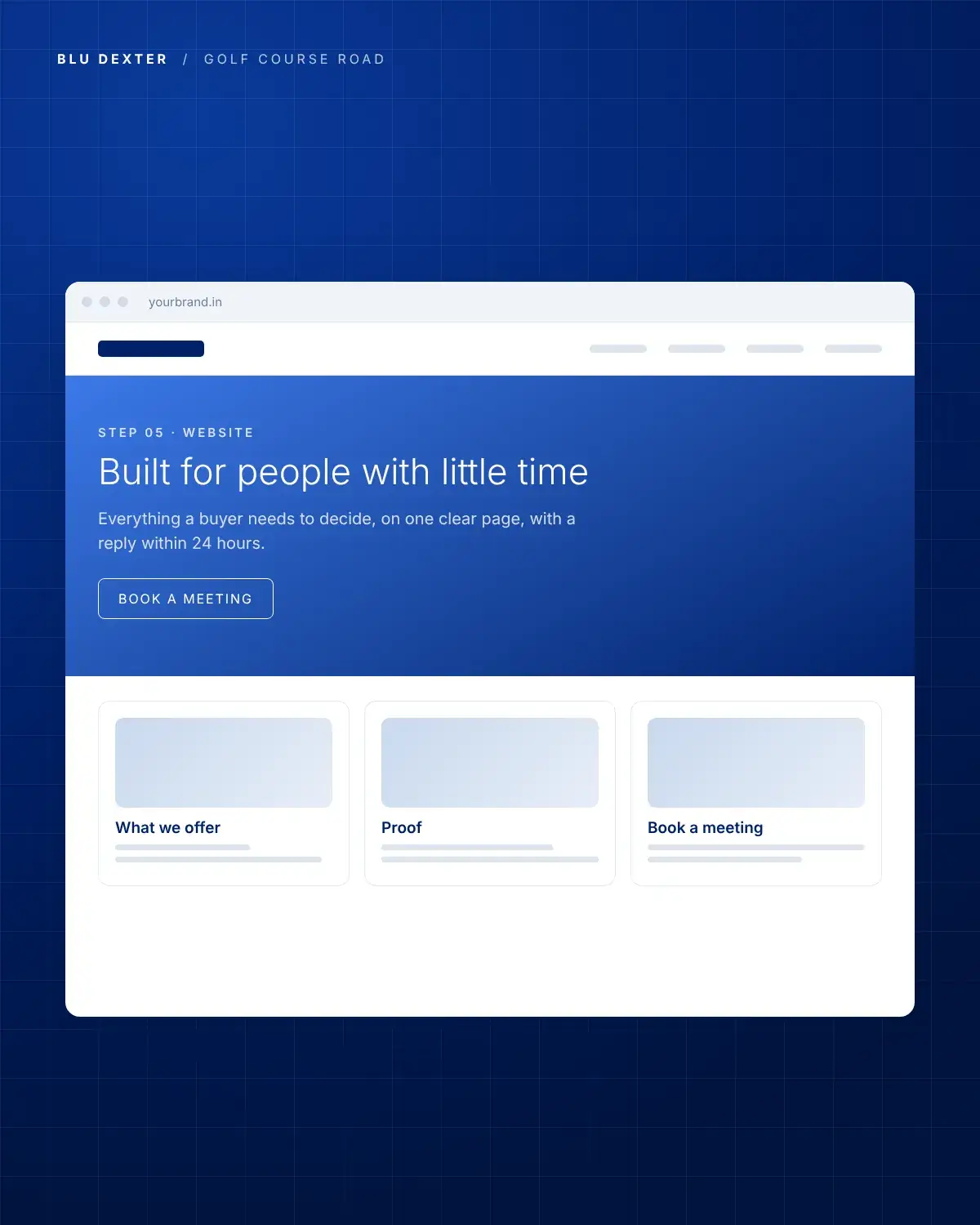 Step 5, Website: Website homepage