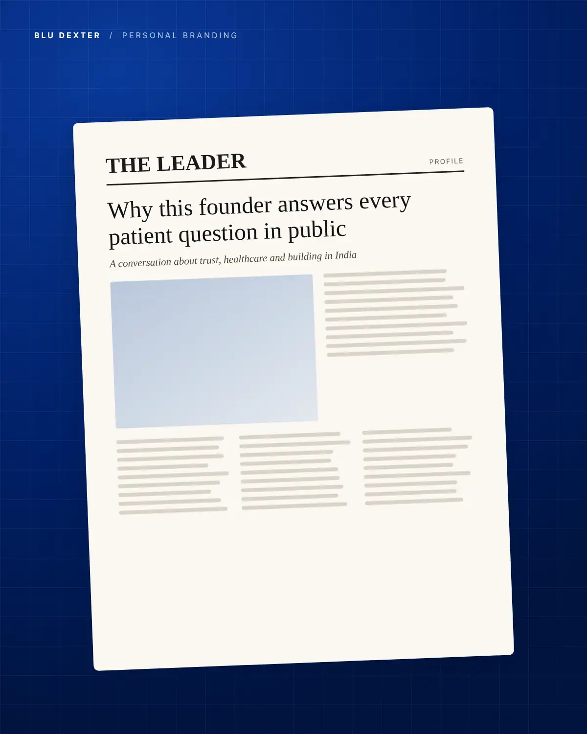 Step 5, Media: Media profile of a founder