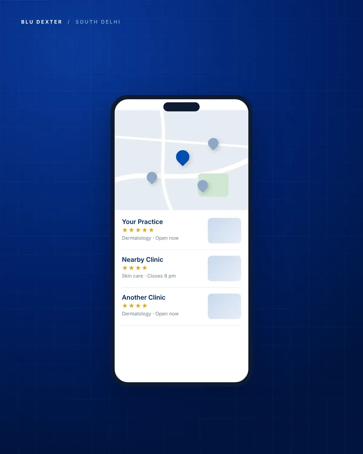 Step 5, Local Search: Local map results on a phone