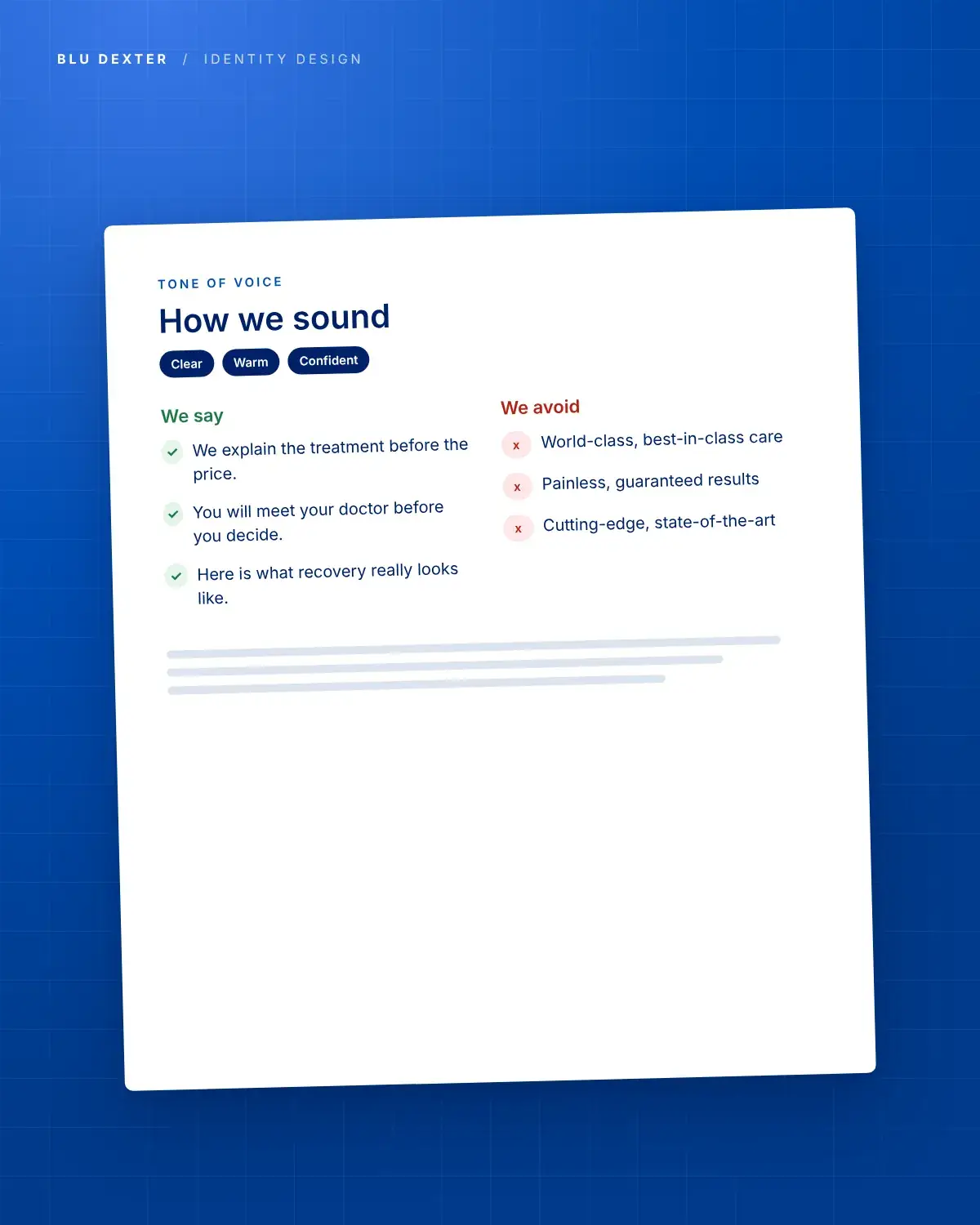 Step 3, Voice: Tone of voice guide